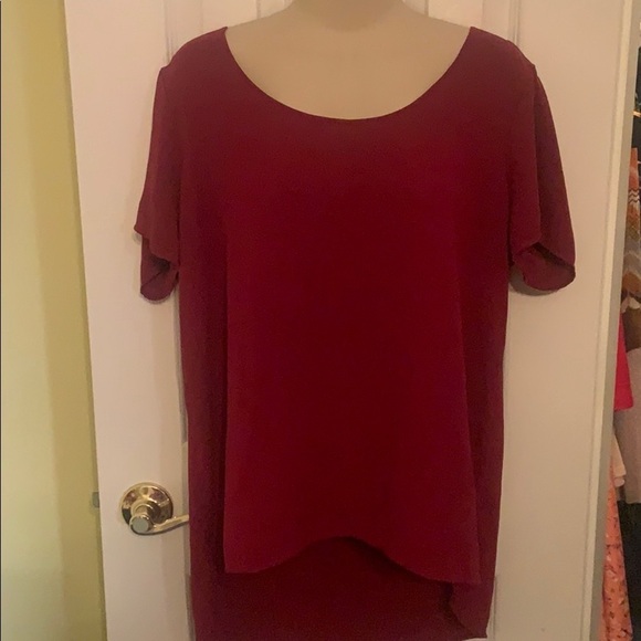 Express maroon blouse- large - Picture 1 of 4